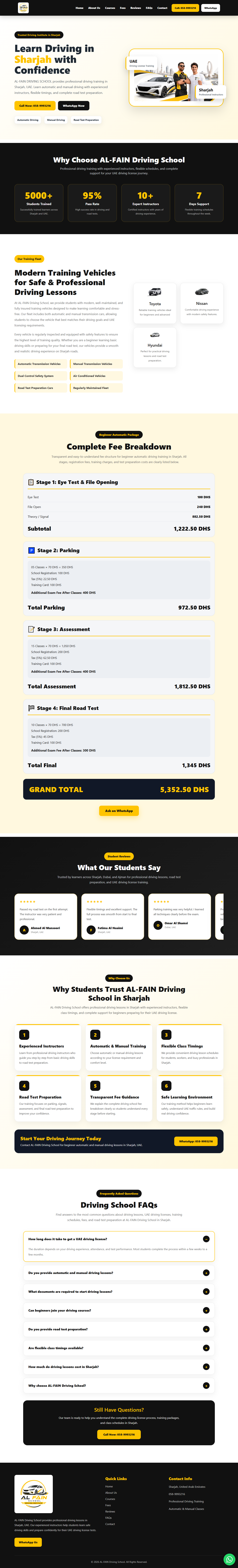 UAE Drivee Driving School Portal